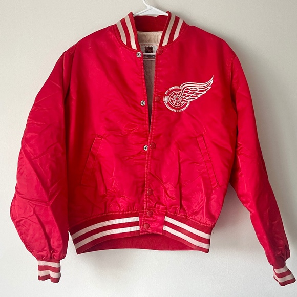 Vintage Retro NHL Detroit Red Wings Satin Starter Jacket Men’s Medium - Picture 1 of 5